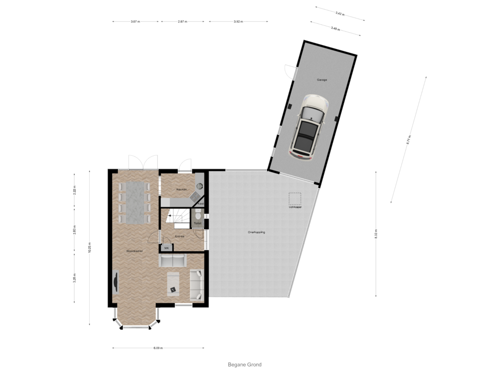 Bekijk plattegrond van Begane Grond van Ambtstraat 1