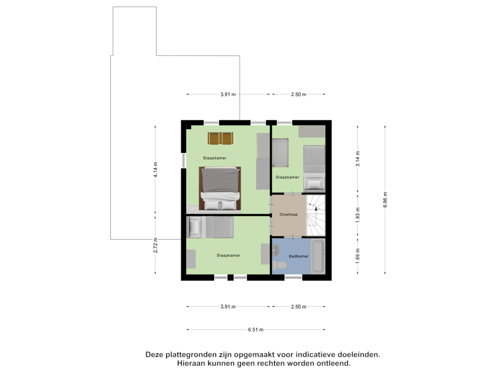 Bekijk plattegrond van Eerste Verdieping van de Tamarisk 3