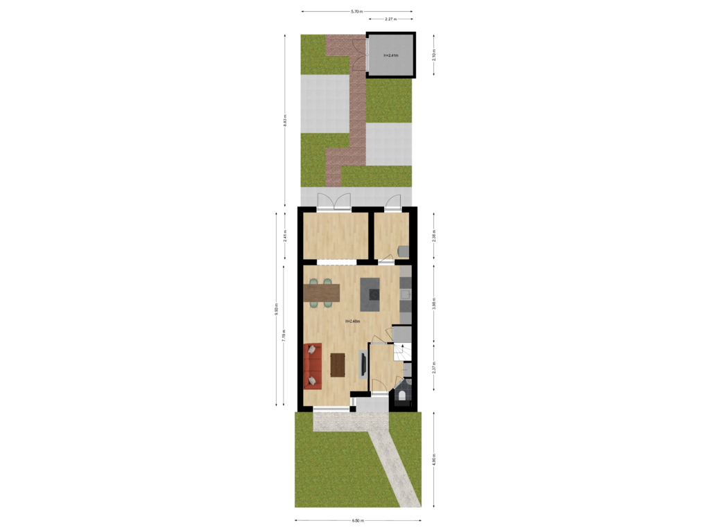 View floorplan of Situatie of Klaver 17