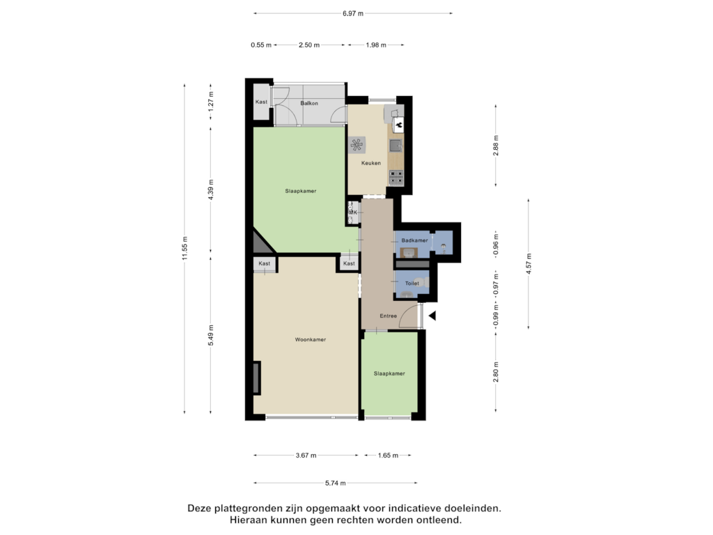 Bekijk plattegrond van Appartement van Smaragdhorst 297