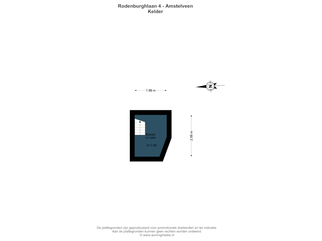 Bekijk plattegrond van Kelder van Rodenburghlaan 4