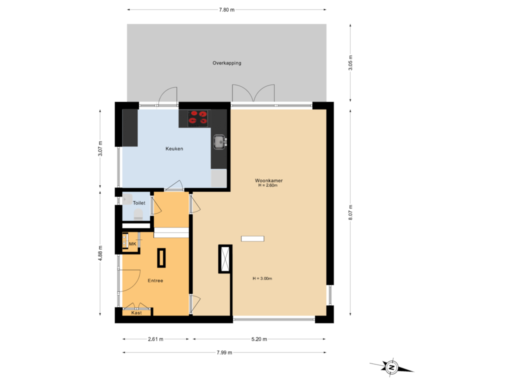 Bekijk plattegrond van Begane grond van Bavostraat 114