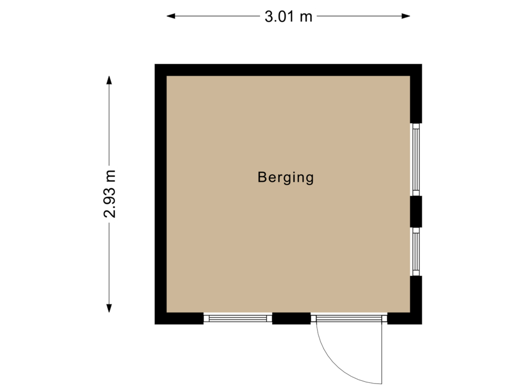 Bekijk plattegrond van Berging van Bavostraat 114