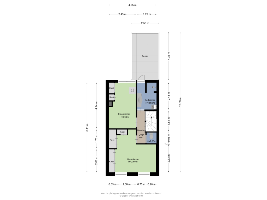 View floorplan of Eerste Verdieping of Javastraat 36