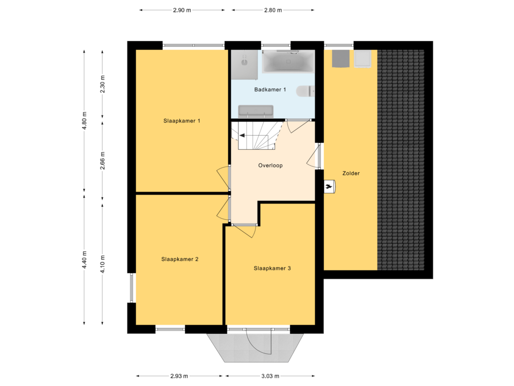 Bekijk plattegrond van 1e Verdieping van Operalaan 147