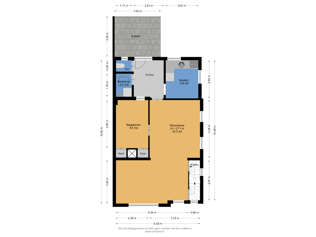 View floorplan of Begane Grond of Oudeweg 28