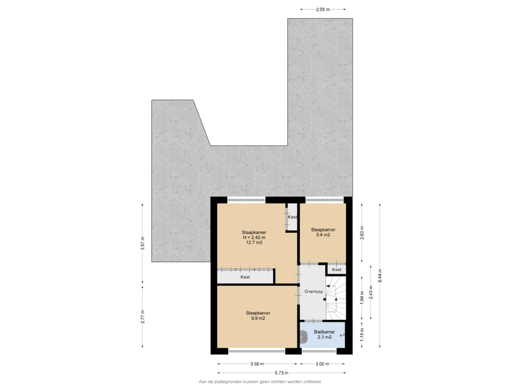 Bekijk plattegrond van 1e Verdieping van Ljurkstrjitte 26