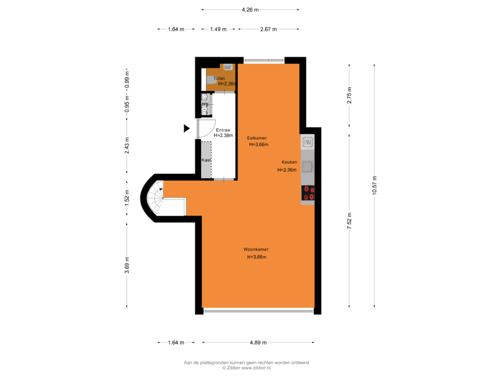 Bekijk plattegrond van Begane Grond van Dubbelebuurt 10-D