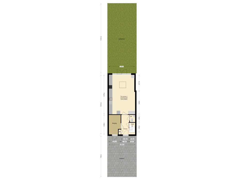 Bekijk plattegrond van bg met tuinplan van Kalixfors 11