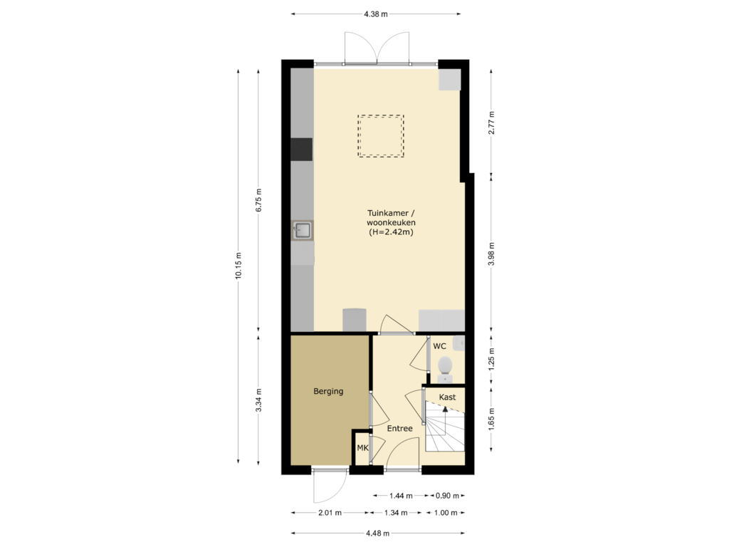 Bekijk plattegrond van begane grond van Kalixfors 11