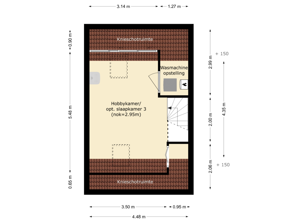 Bekijk plattegrond van derde verdieping van Kalixfors 11