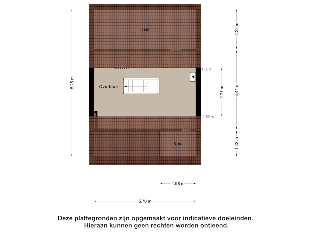 View floorplan of Derde verdieping of Burgemeester Knappertlaan 176-A