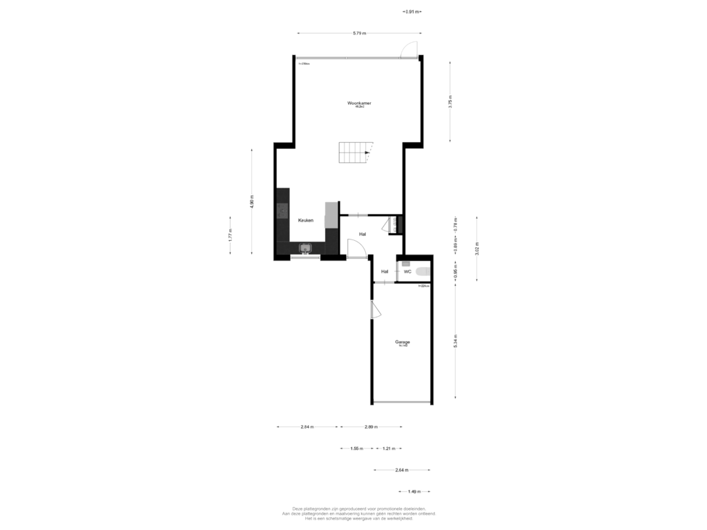 View floorplan of Begane Grond of Groot Veldsweer 51