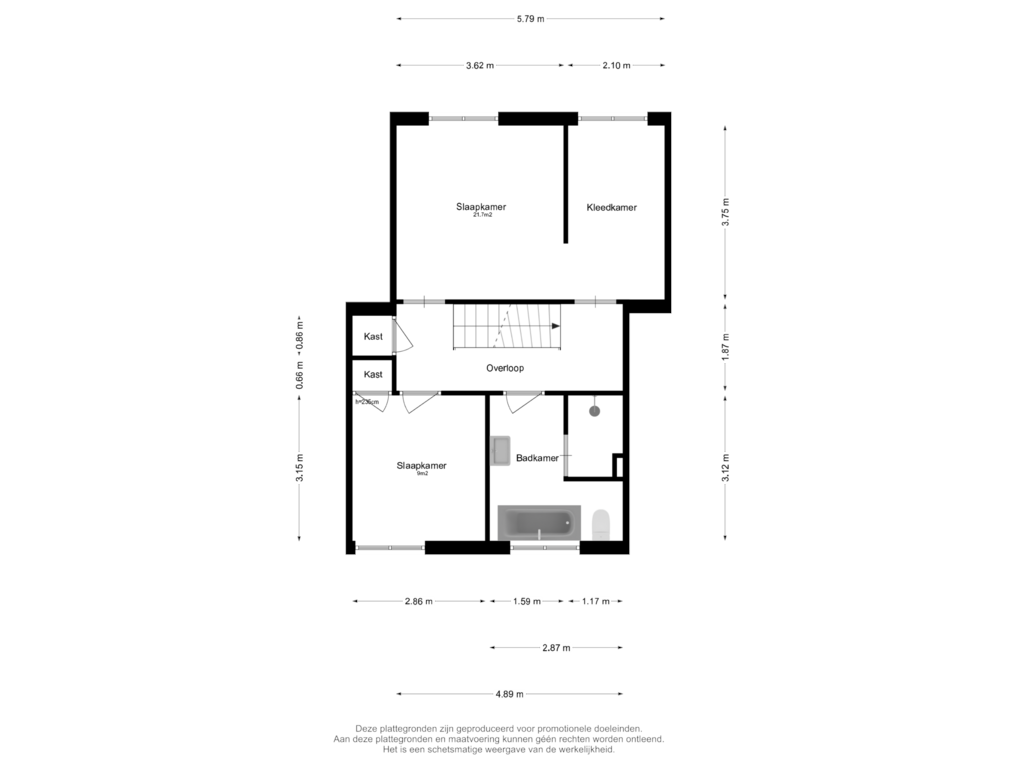 View floorplan of Eerste Verdieping of Groot Veldsweer 51