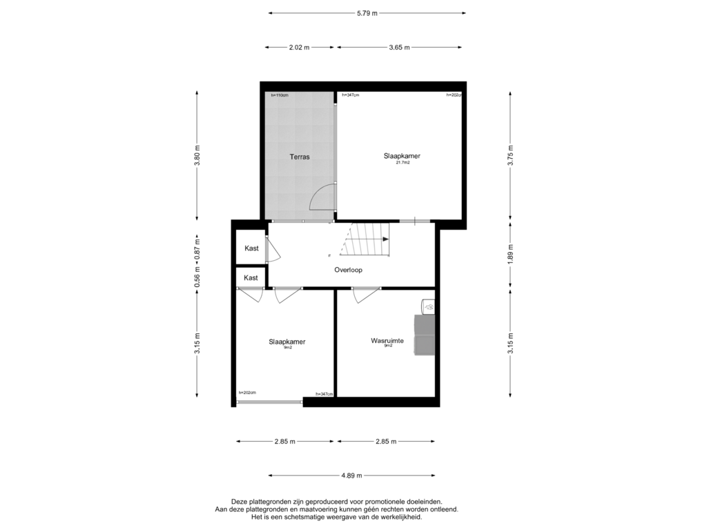 View floorplan of Zolder of Groot Veldsweer 51