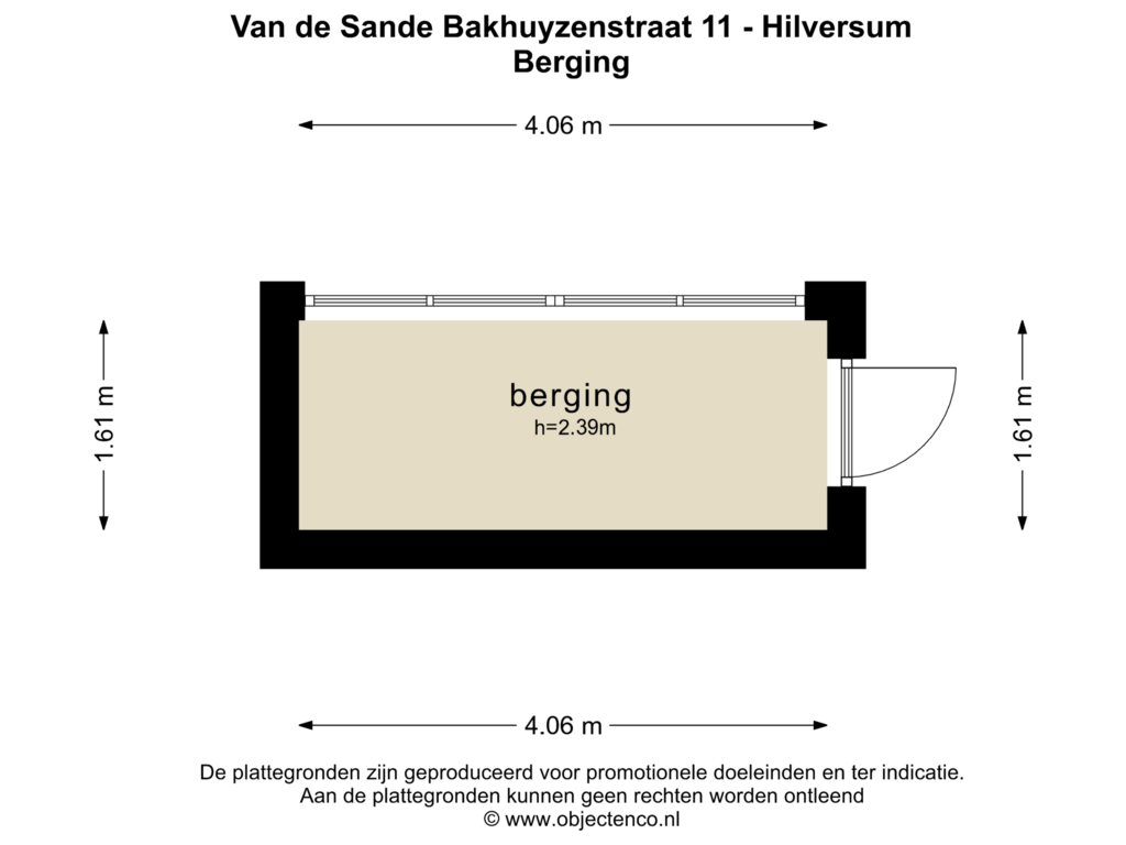 Bekijk plattegrond van BERGING van Van de Sande Bakhuyzenstraat 11