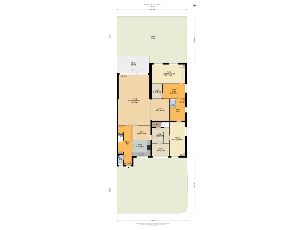 Bekijk plattegrond van PERCEEL van Appelgaarde 93