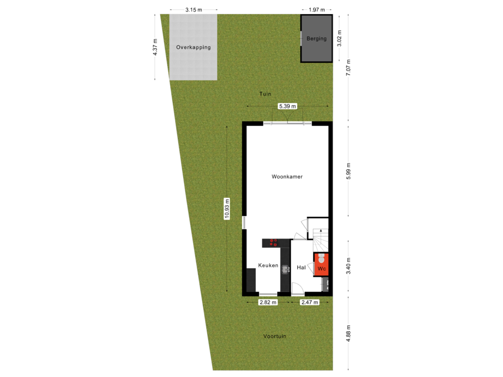 Bekijk plattegrond van Situatie van Achterbolst 30