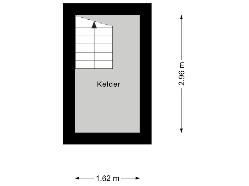 View floorplan of Kelder of Vlasrootweg 3