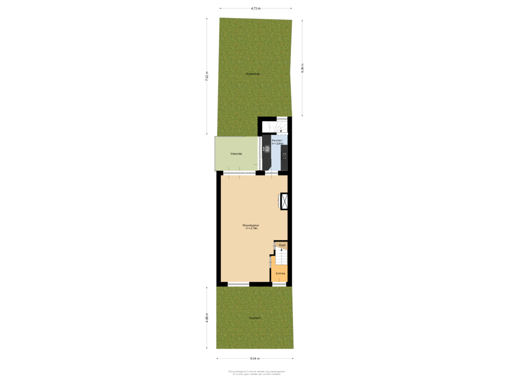 Bekijk plattegrond van Situatie van Onder de Boompjes 67