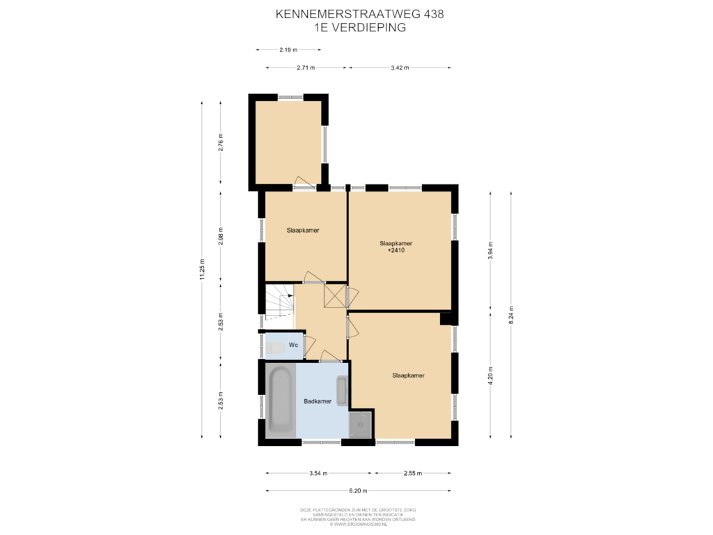 Bekijk plattegrond van 1E Verdieping van Kennemerstraatweg 438