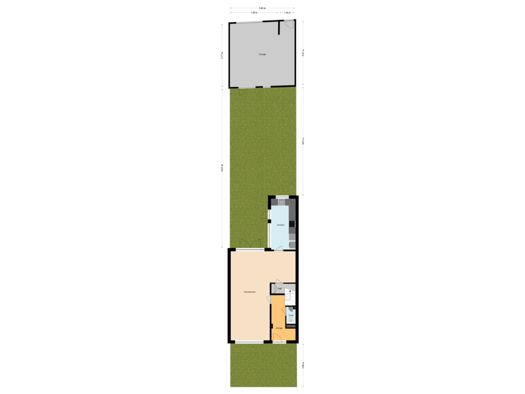 View floorplan of Situatie of Schepenstraat 23