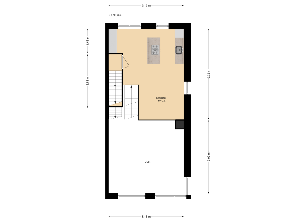 View floorplan of Eerste etage of Jonas Salkhof 8