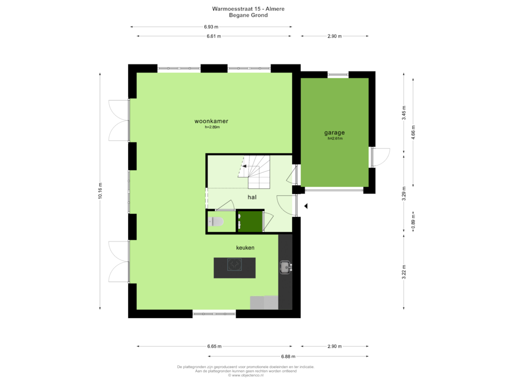 Bekijk plattegrond van BEGANE GROND van Warmoesstraat 15