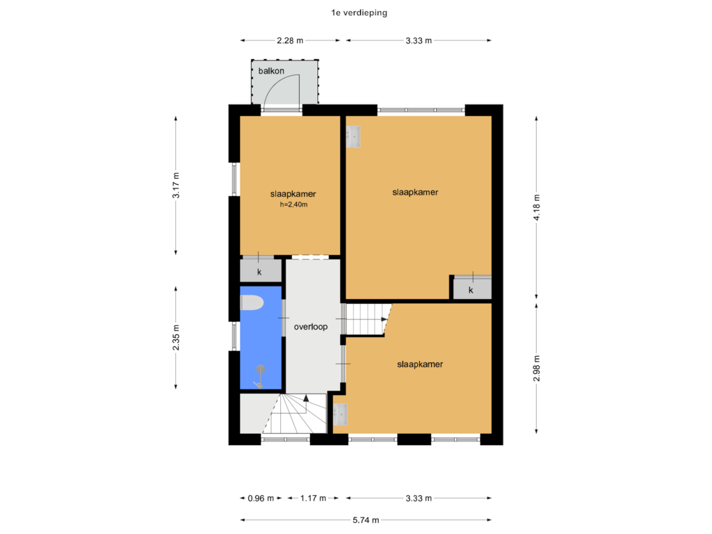 View floorplan of 1e of Berkenlaantje 8-A