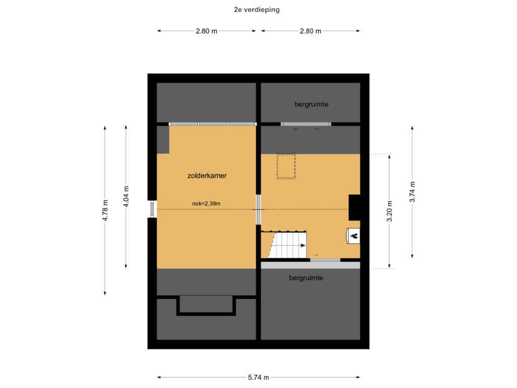 View floorplan of 2e of Berkenlaantje 8-A