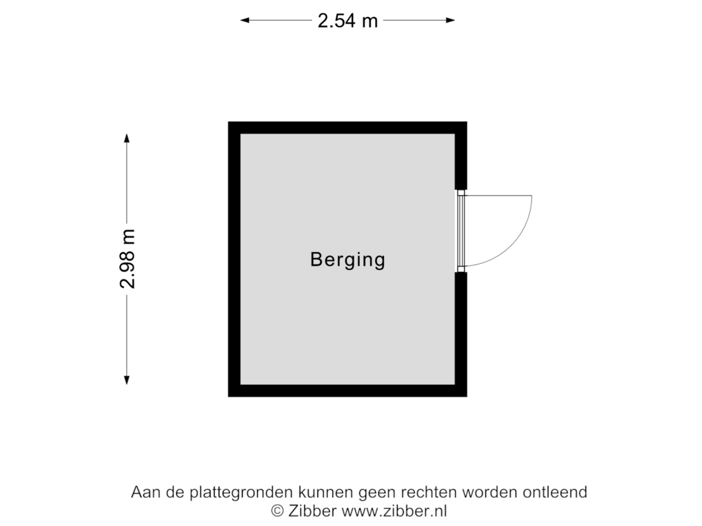 Bekijk plattegrond van Berging van Bernard Zweersstraat 4