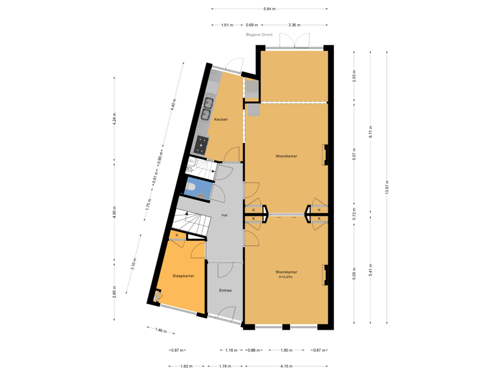 Bekijk plattegrond van Begane Grond van Groot Hertoginnelaan 119