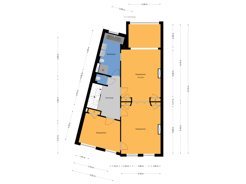 Bekijk plattegrond van 1e Verdieping van Groot Hertoginnelaan 119