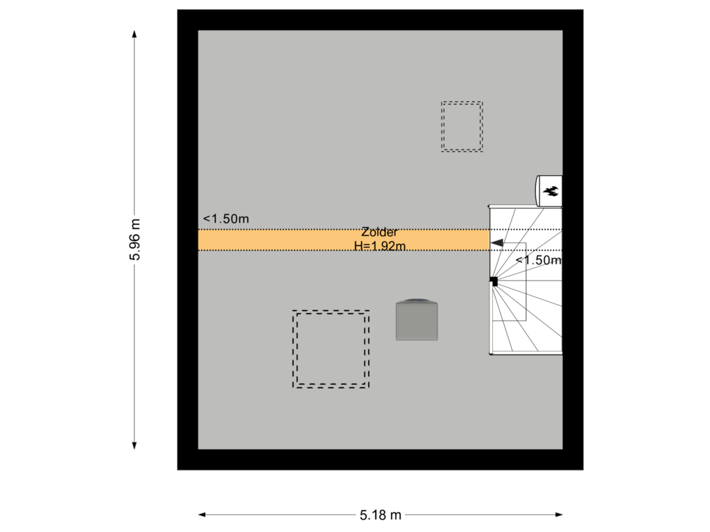 View floorplan of Tweede verdieping of Heemlaan 19