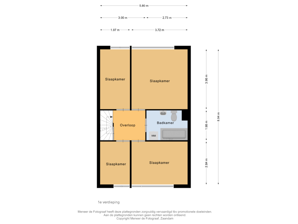 Bekijk plattegrond van 1e verdieping van Juweelstraat 53