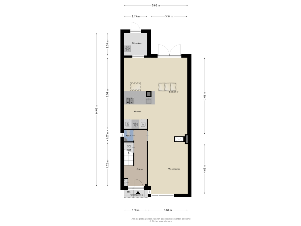 Bekijk plattegrond van Begane Grond van Azelmastraat 13