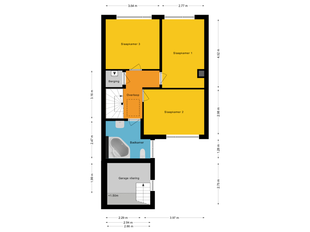 Bekijk plattegrond van Eerste verdieping van Kometenlaan 31