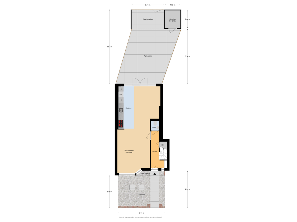 View floorplan of Situatie of Ampèrestraat 18