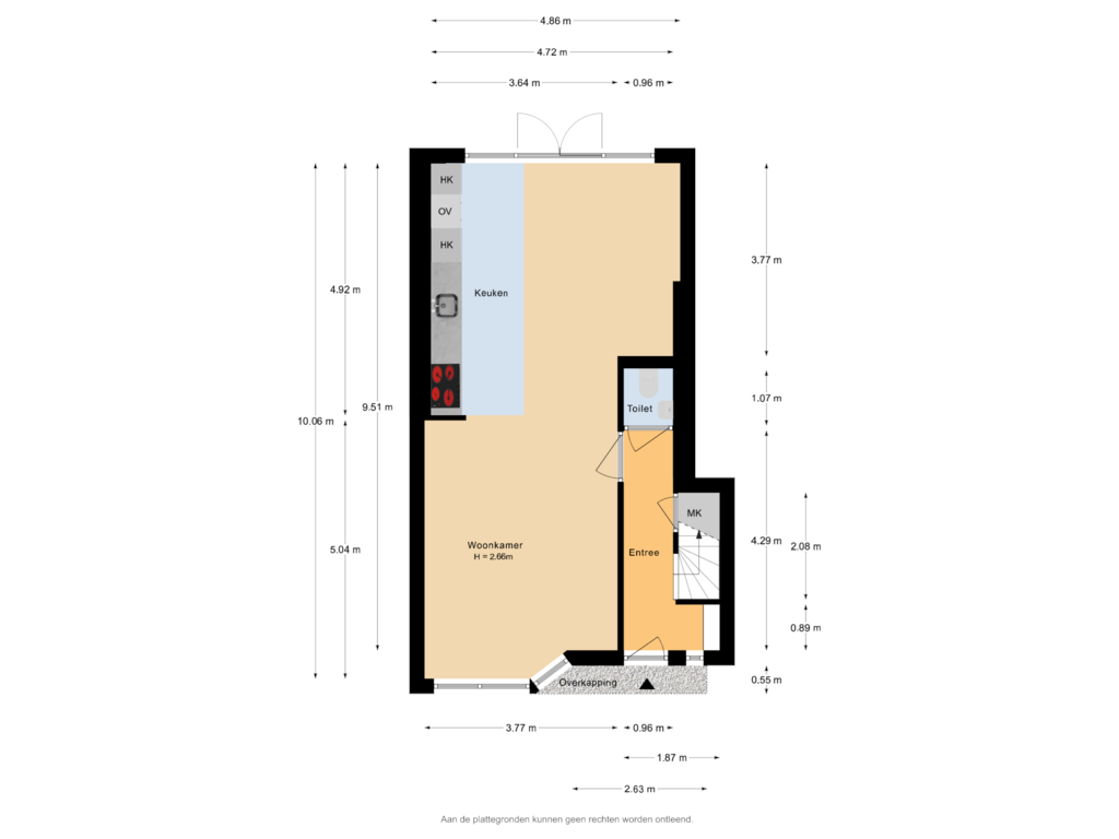 View floorplan of Begane Grond of Ampèrestraat 18