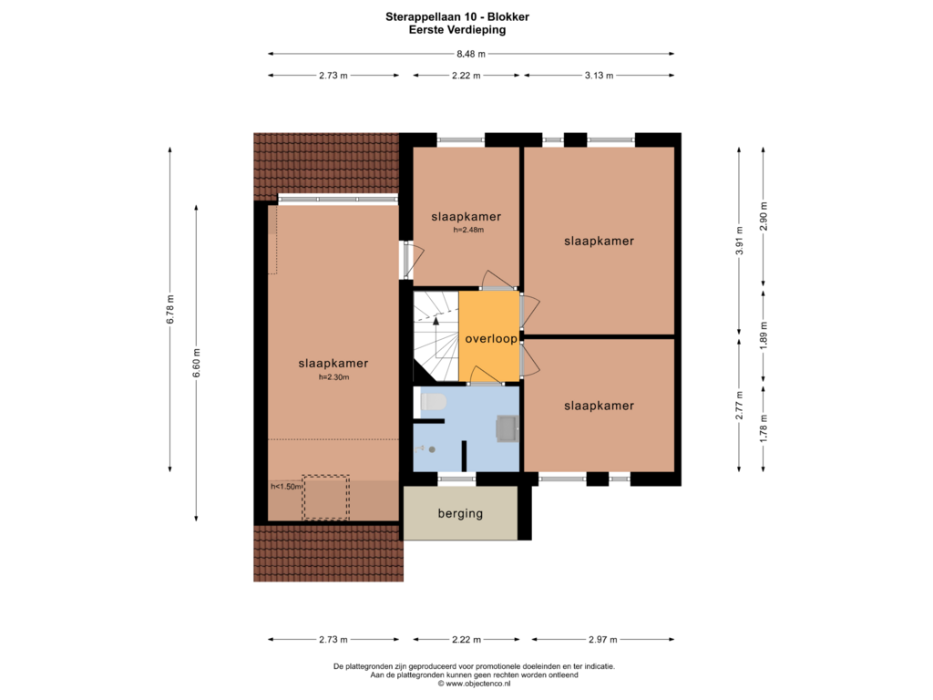 Bekijk plattegrond van Eerste Verdieping van Sterappellaan 10