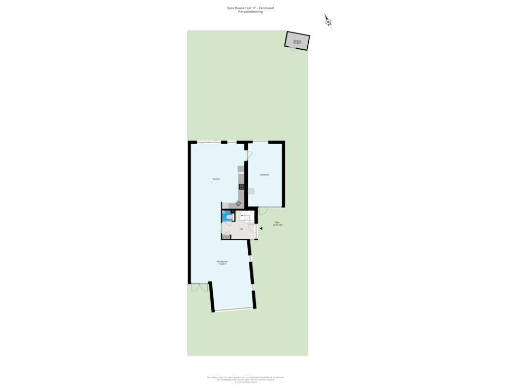 Bekijk plattegrond van Perceeltekening van Sara Roosstraat 17