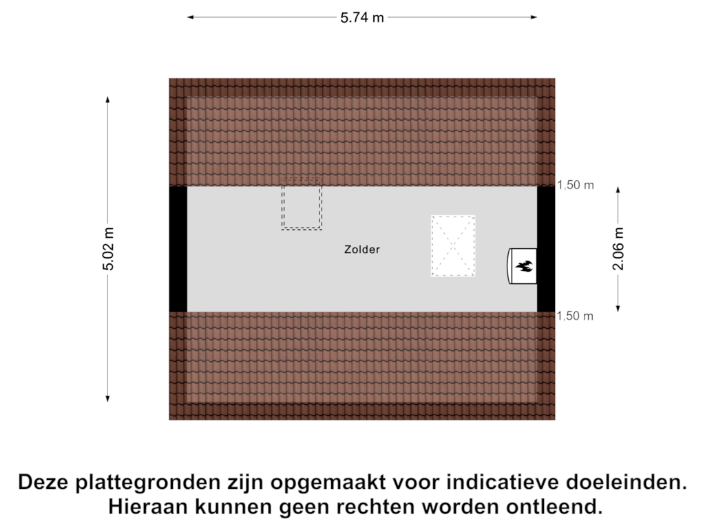 Bekijk plattegrond van Zolder van Laakse Laan 18