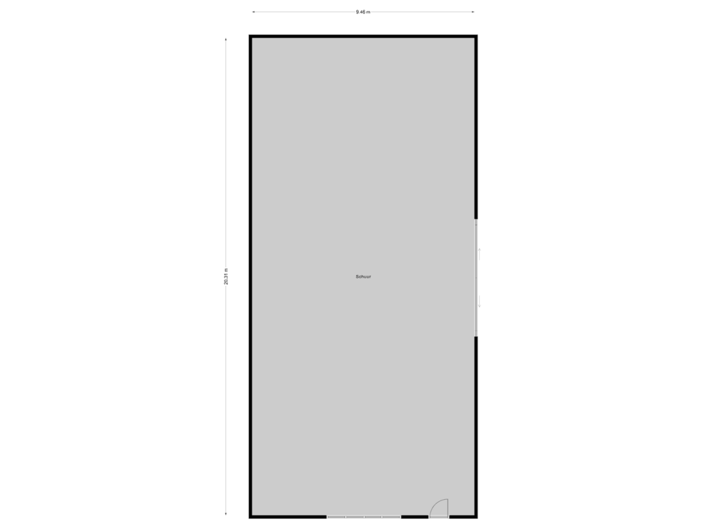 View floorplan of Schuur of Brink 43