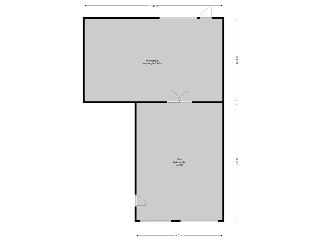 Bekijk plattegrond van Stal/Werkplaats van Huinerschoolweg 12