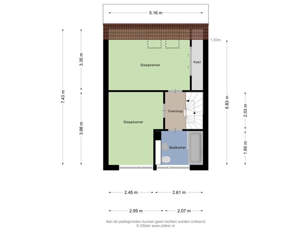 Bekijk plattegrond van Eerste Verdieping van Ruwenbos 25