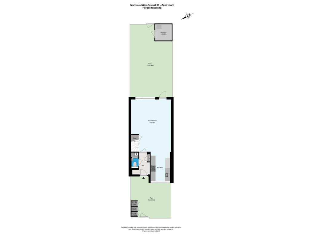 Bekijk plattegrond van Perceeltekening van Martinus Nijhoffstraat 31