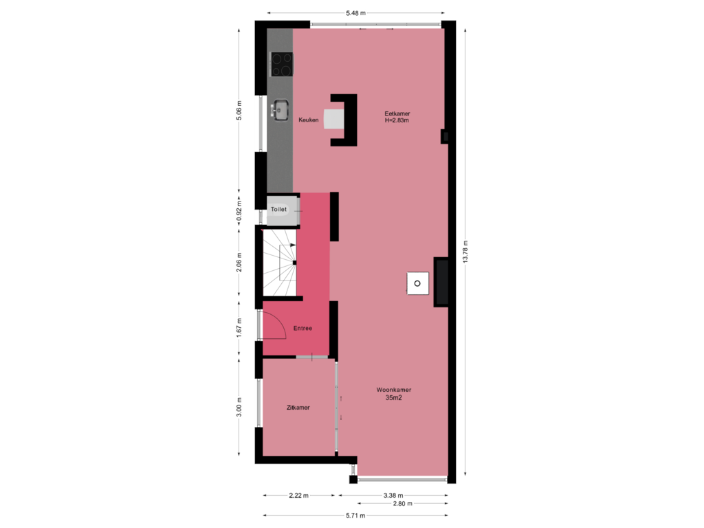 Bekijk plattegrond van Begane grond van Gijsbrecht van Amstelstraat 438