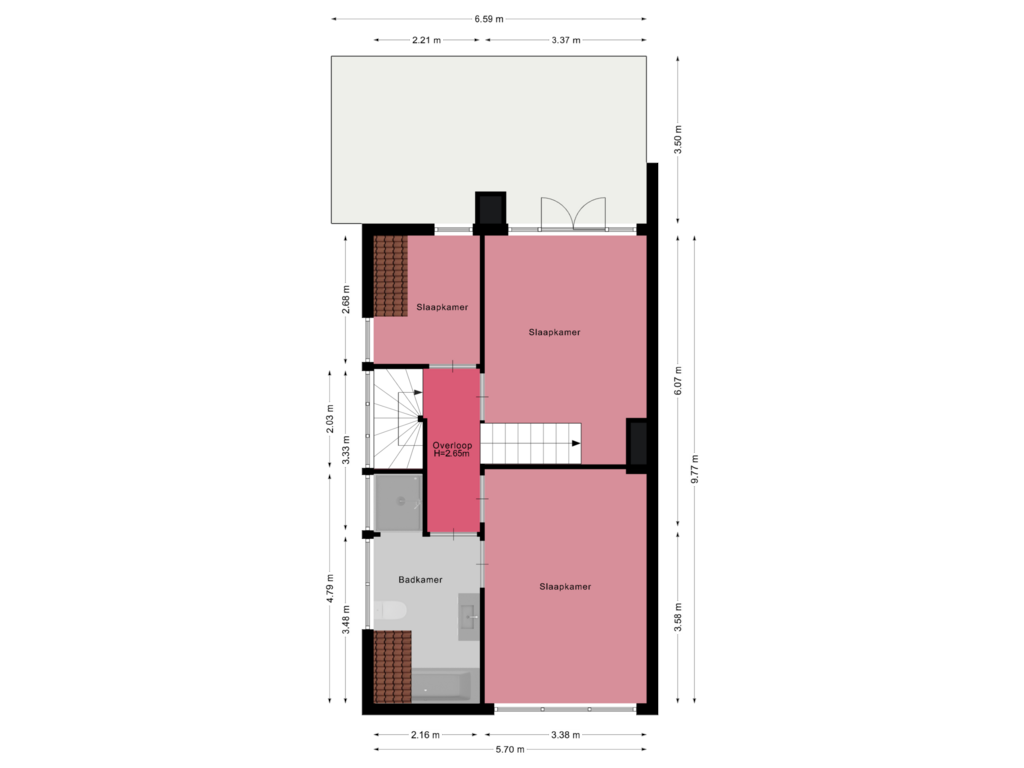 Bekijk plattegrond van Eerste verdieping, alternatieve indeling van Gijsbrecht van Amstelstraat 438