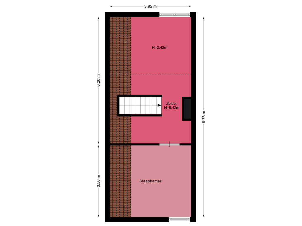 Bekijk plattegrond van Zolder van Gijsbrecht van Amstelstraat 438