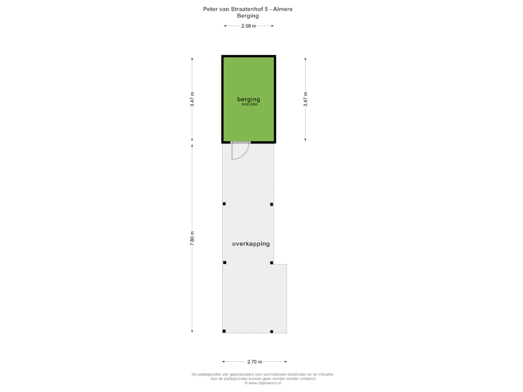 Bekijk plattegrond van BERGING van Peter van Straatenhof 5